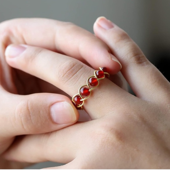 CARNELIAN RING - GOLD - Picture 3 of 3